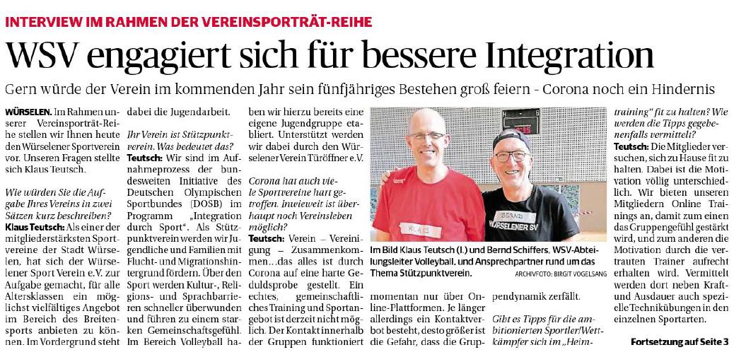 Aachener Zeitung am Sonntag, 27.12.2020